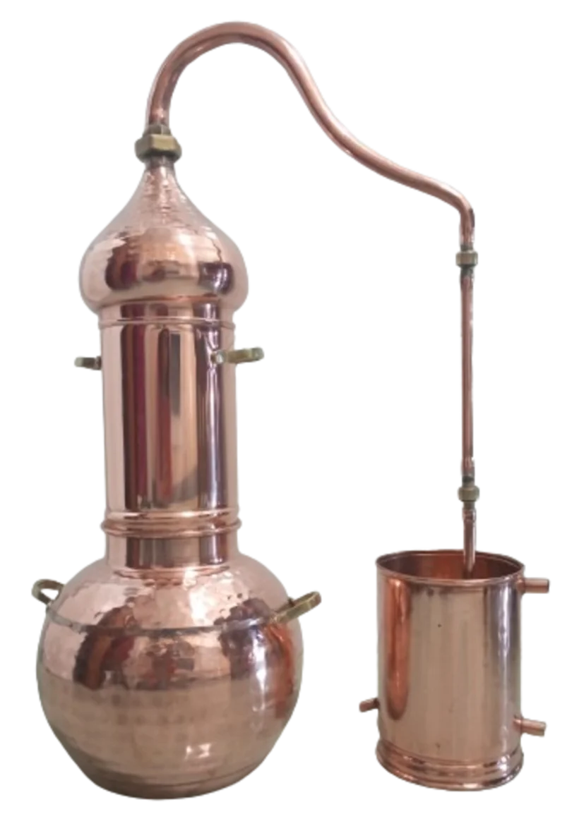 ALKIMISTA 30 Litres Alembic Column 30L Aromatic Plant Distiller in Copper Craftsmen Home Making Spirits Spirits Spirits Liquor Cosmetic Water Extract Essential Oils and Hydrolates