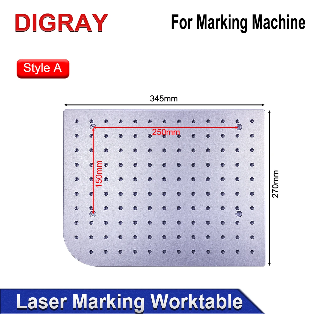 Рабочая платформа для листового алюминия DIGRAY 320*280 мм, 350*550 мм и 345*270 мм для волоконно-оптической лазерной маркировочной машины UV CO2.