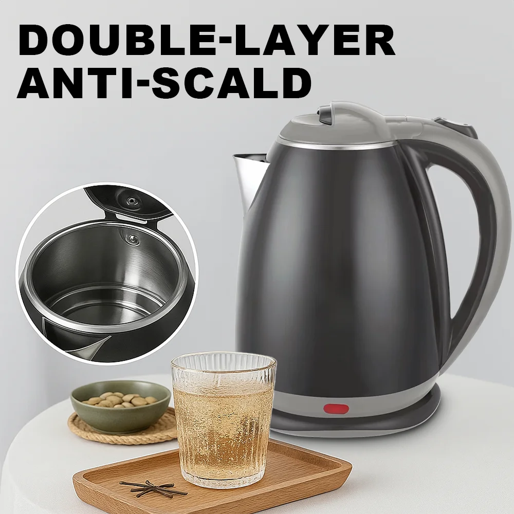 1.8L غلاية كهربائية المحمولة غلاية من الفولاذ المقاوم للصدأ صافرة غلاية الشاي القهوة وعاء حراري للمنزل المطبخ فندق مكتب السفر