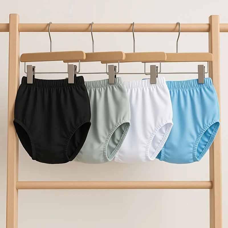 AIO Conjunto de pantalones unisex reutilizables a prueba de fugas para adultos, 4 piezas, 1 pantalón + 2 almohadillas de microfibra + 1 bolsa de almacenamiento, lavable, cómodo