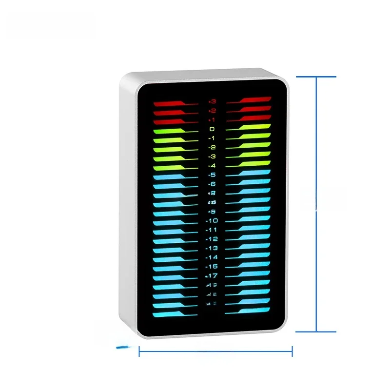Mini muzyka Stereo spektrum samochodowy sprzęt Audio rytm RGB podwójny kanał LED światło wskaźnik poziomu domu AGC /DB tryb powłoka ze stopu aluminium — zdjęcie 2