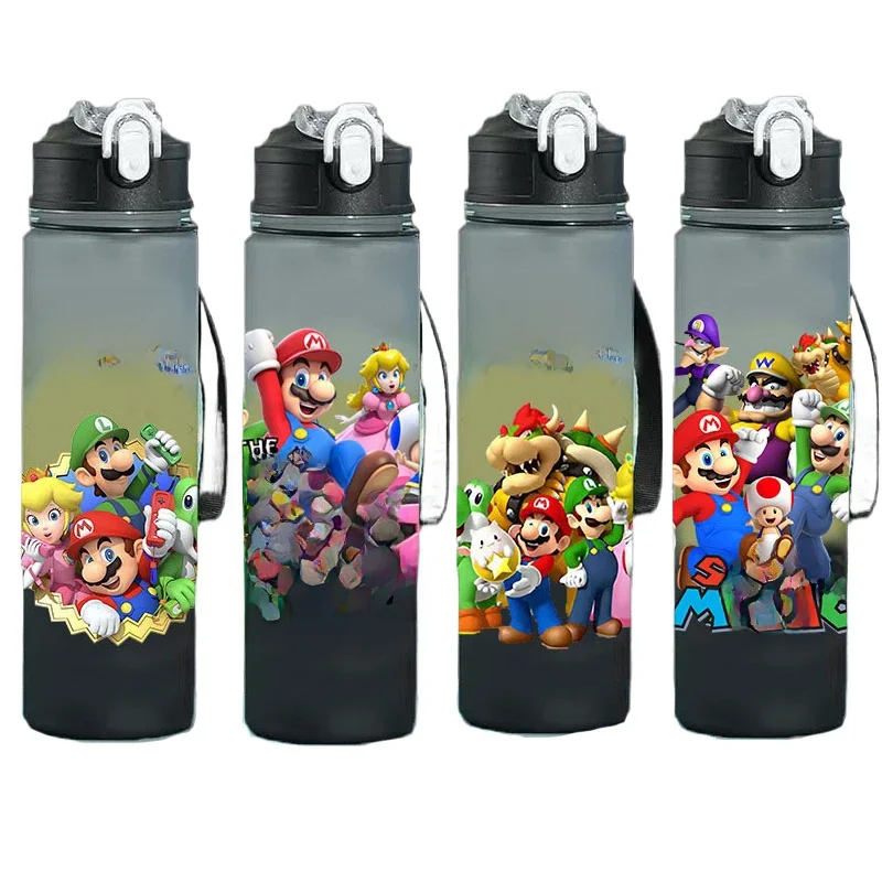 AliExpress TAKARA TOMY 700ML Super Mario Bros Water Bottle Anime Portable Plastic Cup Children Outdoor Climbing Cycling