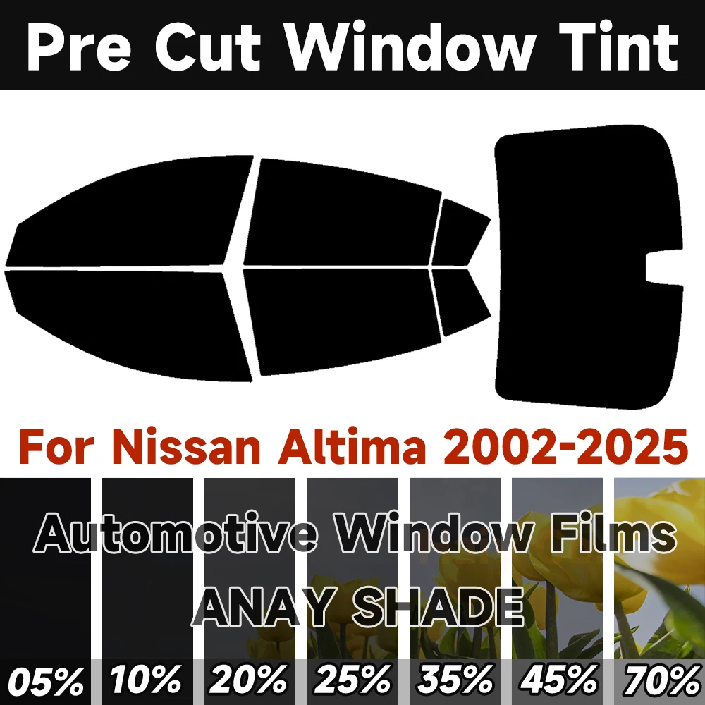 

Precut Window Tint Car for Nissan Altima Sedan/Coupe Any Year Auto Sun Uv Blocking Heat 2Ply Window Protector Privacy Films