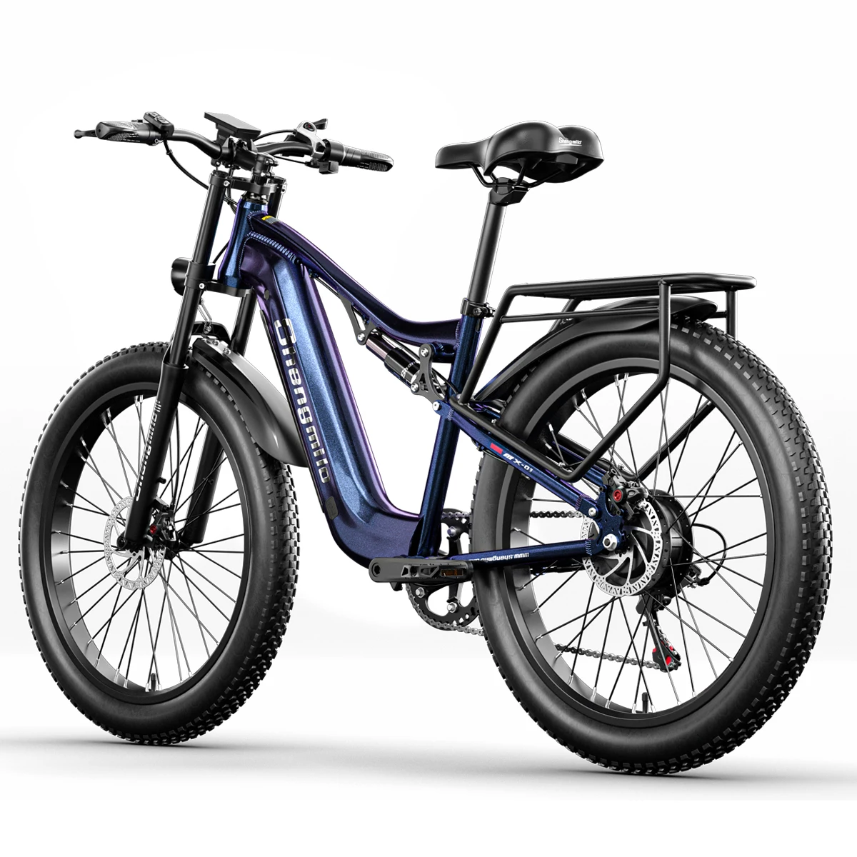 MX-03 26 Inch Electric Bicycles 4.0 Fat Tire 500W Dual Shock Absorption Ebike 48V 15ah Electric Bike Mountain Bike MX03 E Bikes