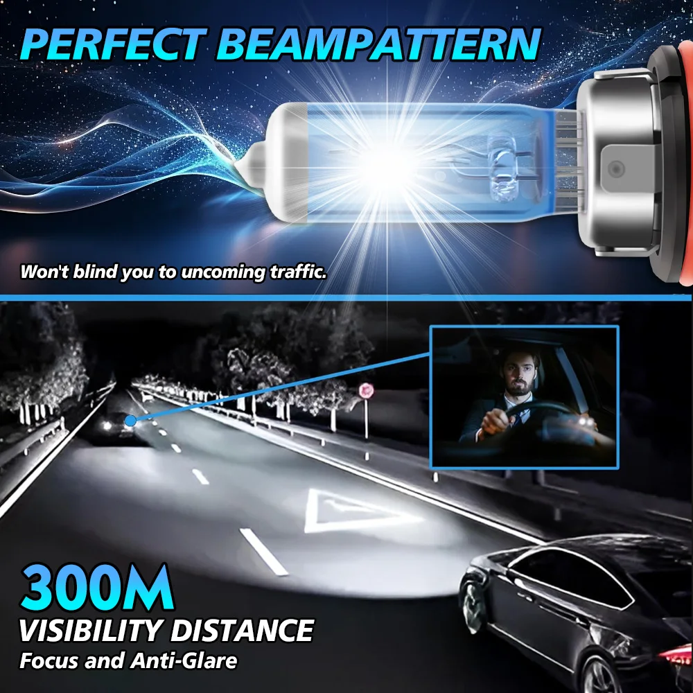 2 Stücke Xenon H1 H4 H7 H11 Lampen 50000LM Super Helle Halogen Autoscheinwerfer 6000 Karat Super Weiß H9 H13 9005 9006 9007 Auto Nebelscheinwerfer – Detail 4