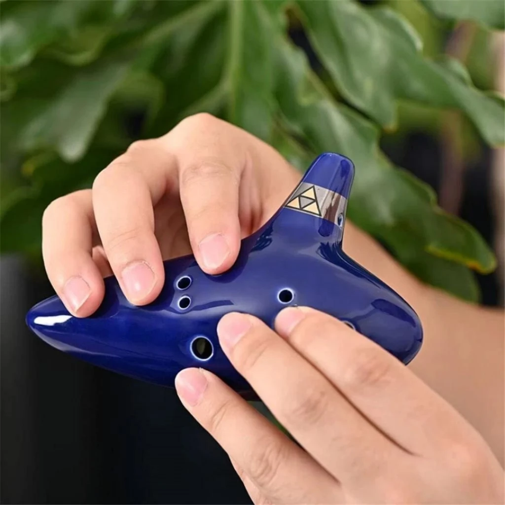 Ocarina Ceramic and Plastic 12 and 6 Holes Flute Of Time The Legend Of Zelda Musical Instrument