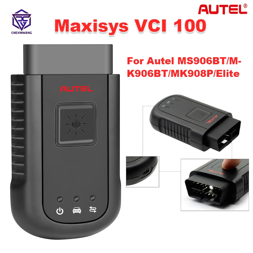 

Autel Maxisys VCI100 Compact Bluetooth Vehicle Communication Interface MaxiVCI-V100 Tool for Maxisys Tablet MS906BT/MK906BT