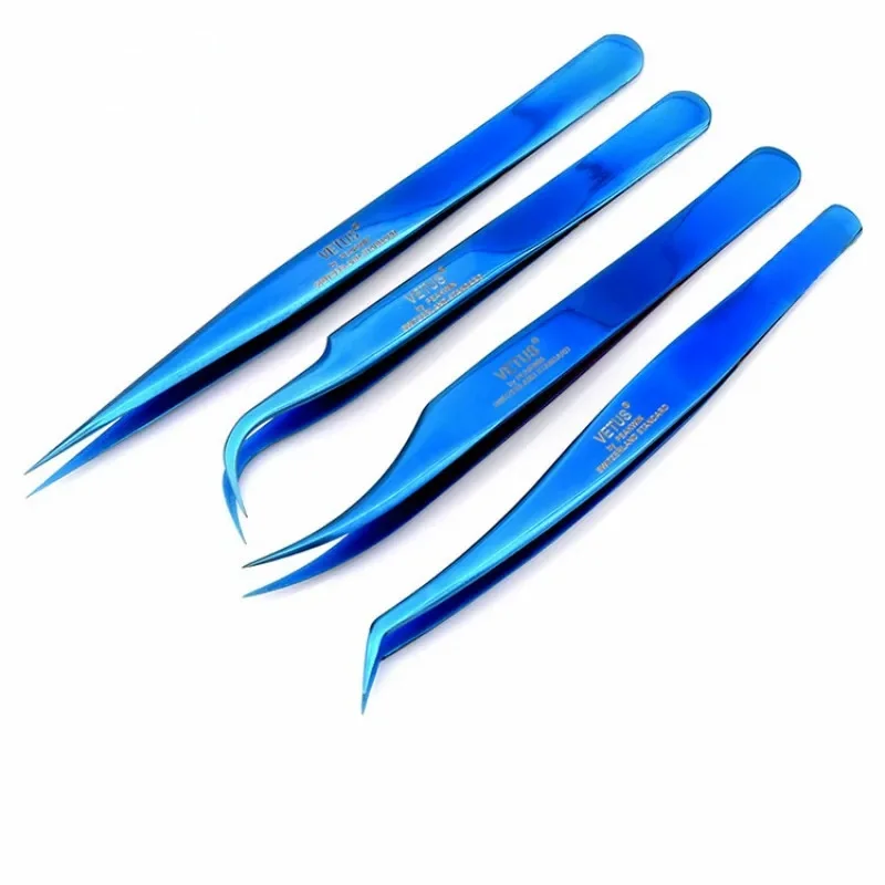 100% Vetus MCS Series Dream niebieskie kolory Premium Beauty Pęseta do makijażu do przedłużania rzęs Pinzas Super precyzja — zdjęcie 2