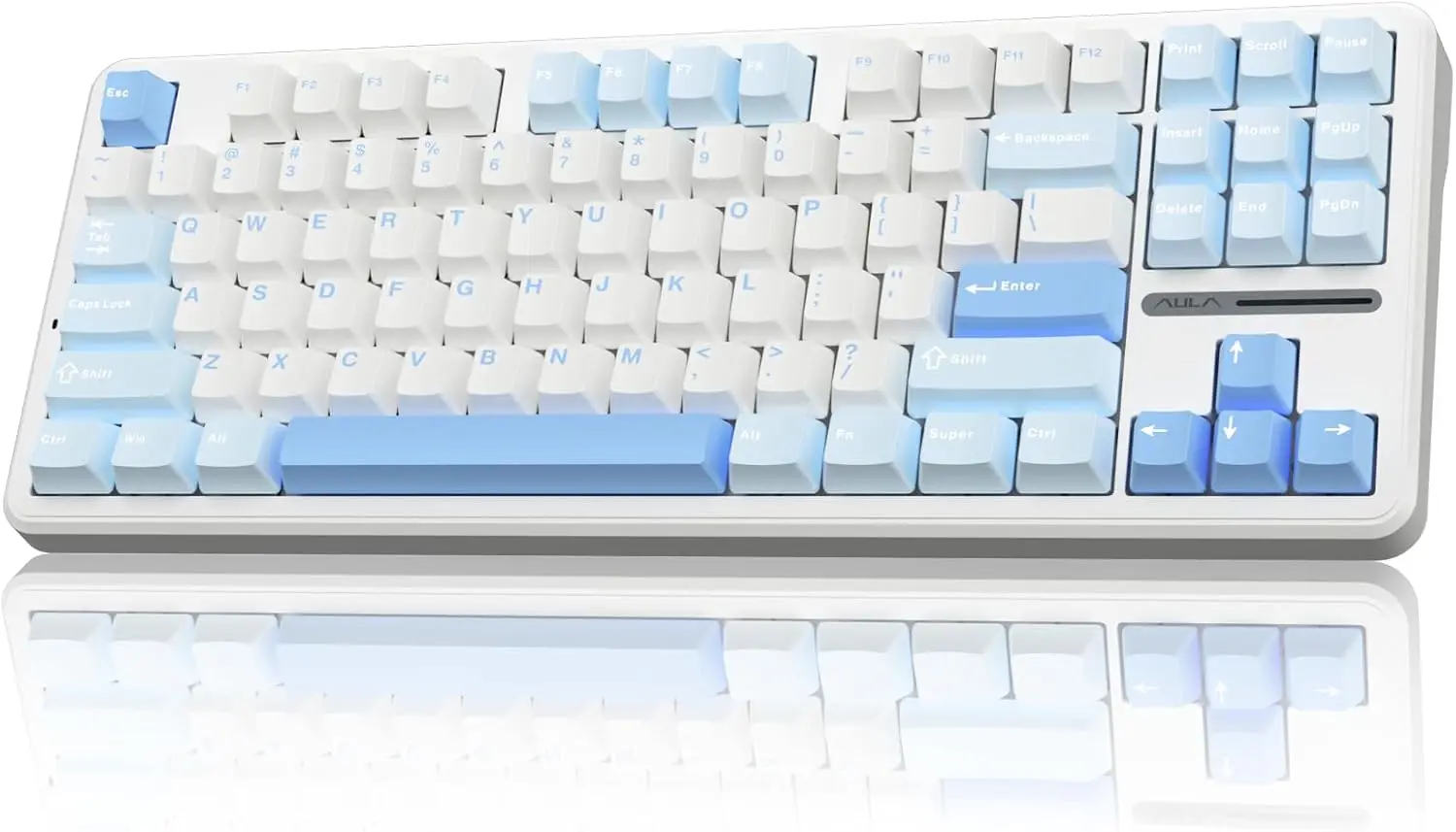 Clavier mécanique AULA F87 Pro, sans fil, 2,4G/USB/Bluetooth, 87 touches, RGB, PBT, Gasket, 5 couches, silencieux, touches complètes sans impact