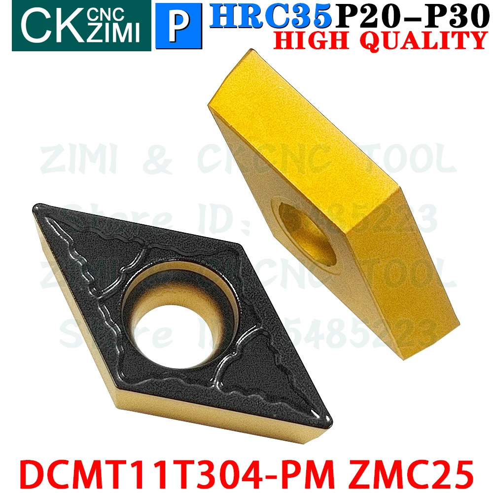 DCMT11T304-PM ZMC25 DCMT 11T304 PM ZMC25 Sisipan Karbida Alat Sisipan Pembalik Internal Eksternal Alat Pemotong Bubut Logam CNC DCMT 11T304 Alat pertukangan