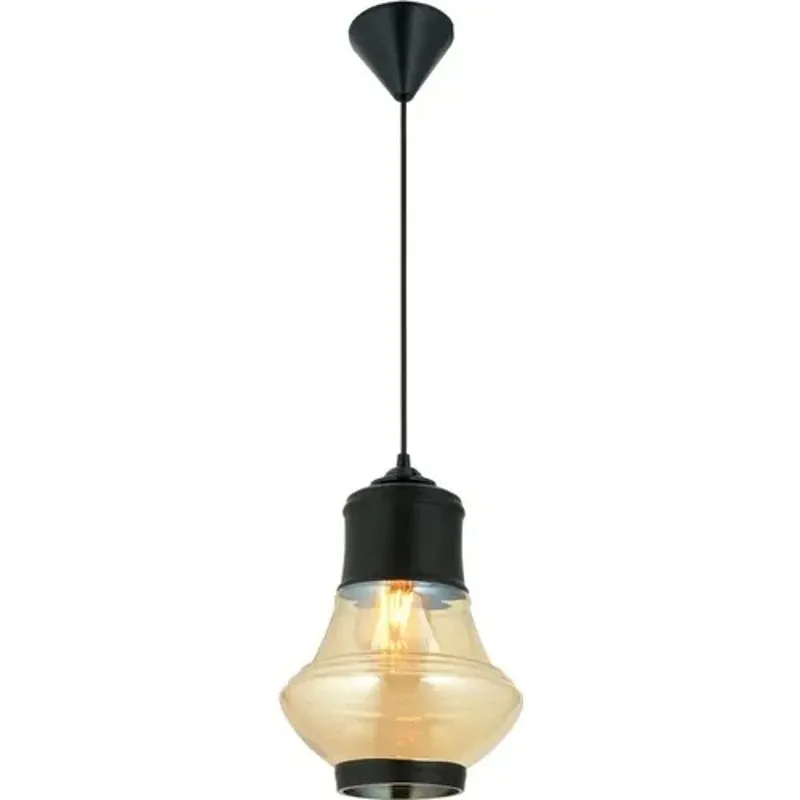 

Has Glass Lüküm Single Model 3 Black Pendant Chandelier