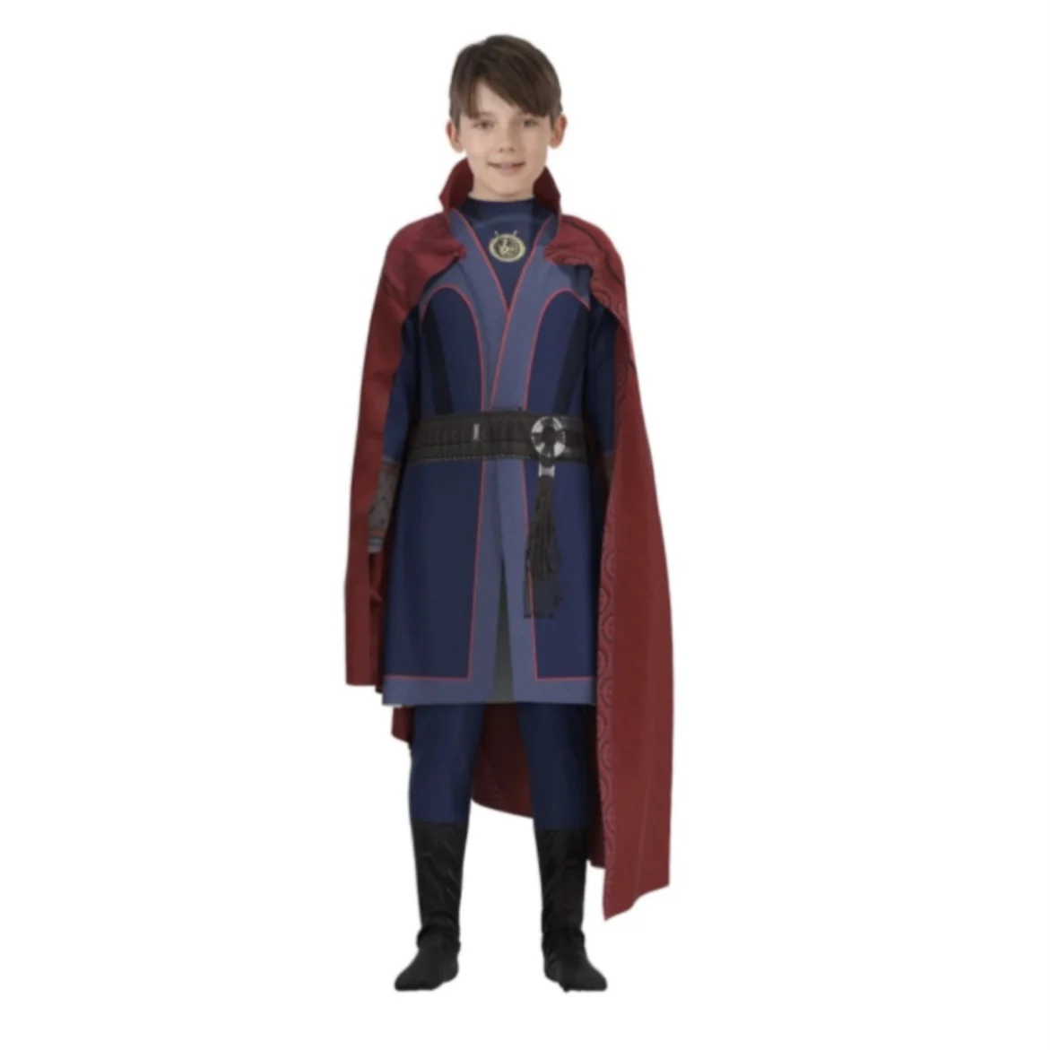 Kids Mens Doctor Strange Cosplay Full Set Costumes Levitation Deluxe Suit Halloween Outfits with Superhero Cape