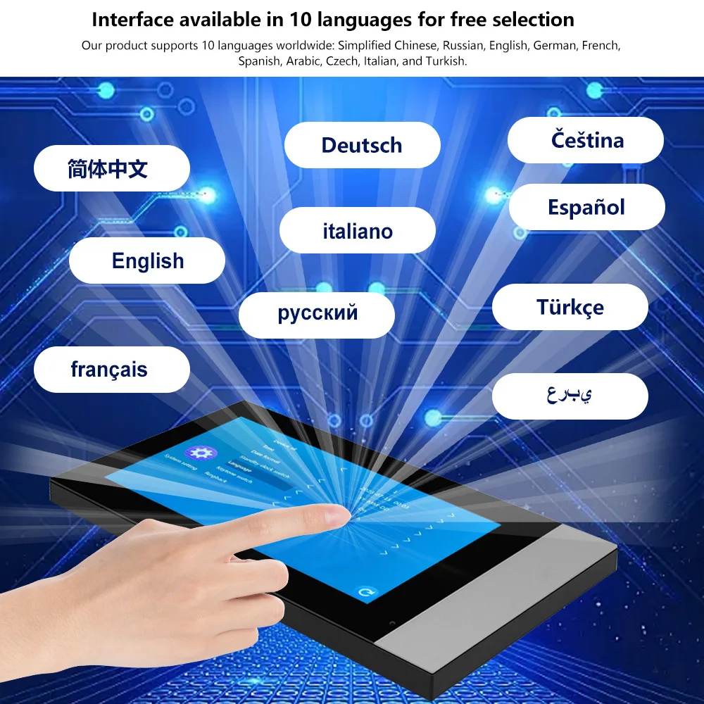 7-zoll Tuya Wifi Video Intercom FHD1080P Farbe Touch Screen Outdoor Türklingel Bewegungserkennung Tuya Smart Remote View