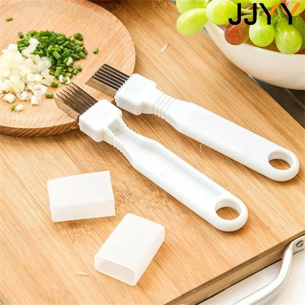 Stainless Steel Onion Cutter Graters Multifunction Onion Garlic Tomato Knife Vegetable Shredders Slicer Kitchen Cooking Gadgets