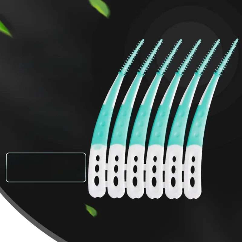 12/60PCS Fawnmum IL-Shape Interdental Brush Wire Orthodontic Interdental Brush Orthodontic Toothbrush Soft Bristle Oral Care