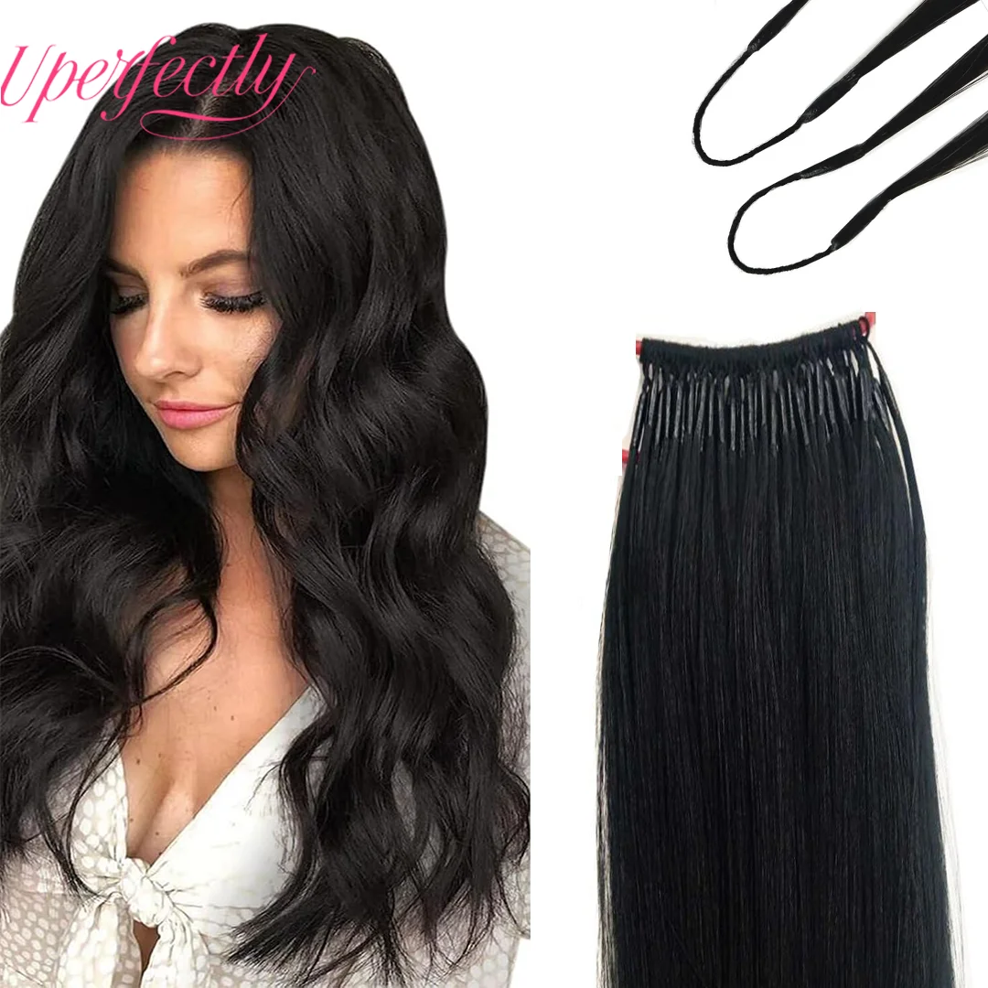 

12-26 "двойная прядь, натуральные прямые европейские человеческие волосы, 50 шт., невидимые мягкие кончики, натуральные кончики волос с отделкой