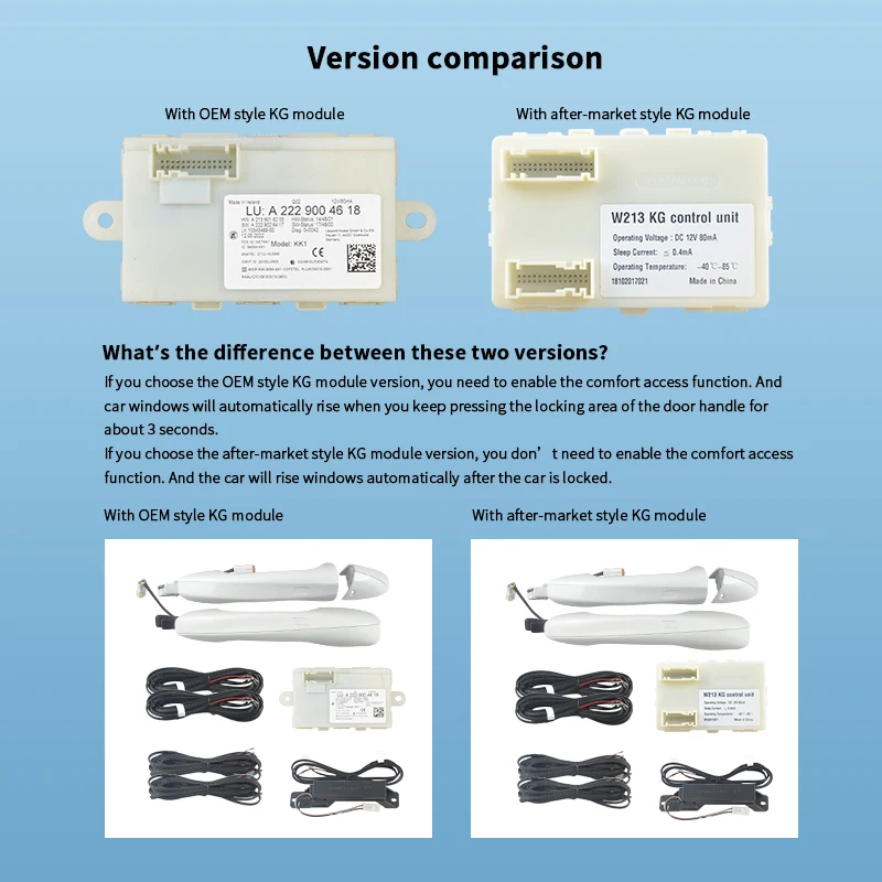 مقبض باب يعمل باللمس مريح من EASYGUARD مناسب لسيارة Mercedes-Benz 18+ C Class W205/ E Class W213/ EQC/GLC X253 C253/S فئة W222 #4