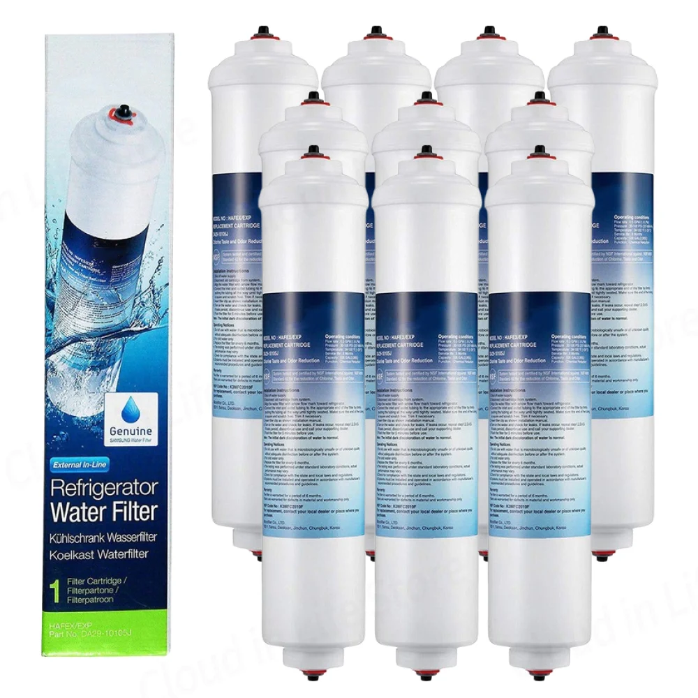 

10 Pack Water Filter for Samsung DA29-10105J Fits SRS656MBFH4 SRS620MDMB SRS673DMB - Long Life - BPA Free - Easy DIY Install