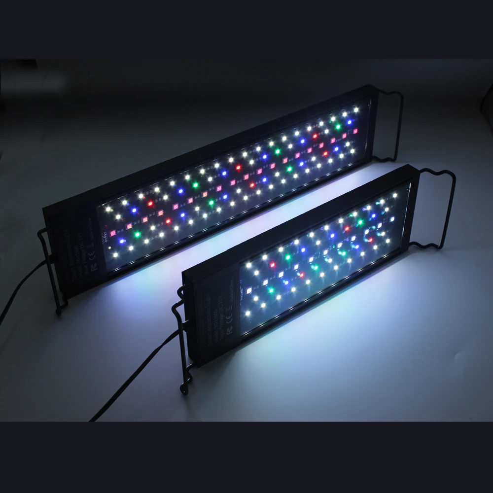 Auto On Off 12-24Inch LED Aquarium Light Extendable Dimmable 7 Colors Full Spectrum Aquarium Plant Light