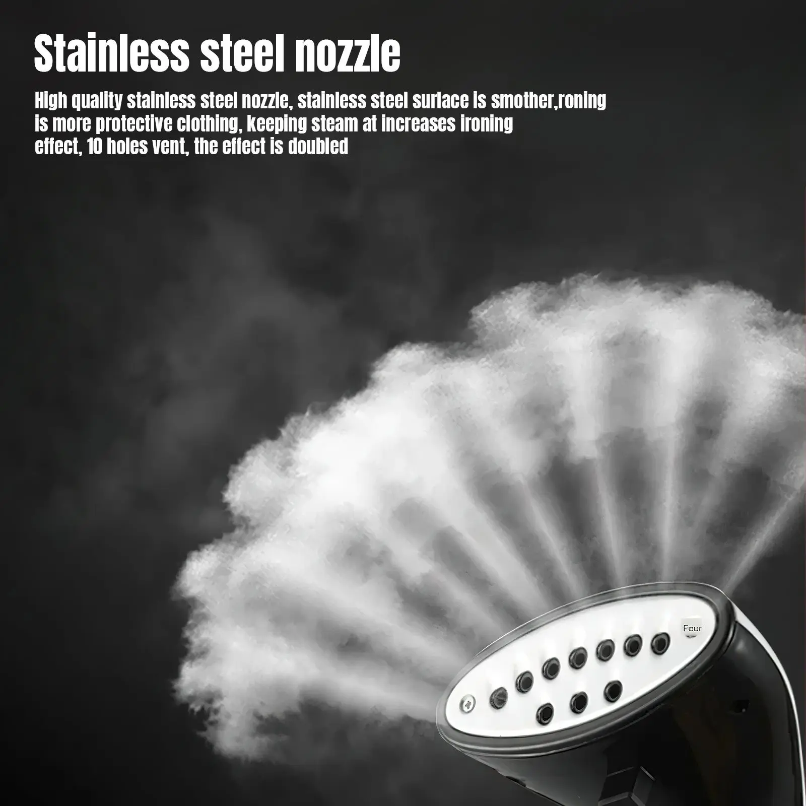 11-stufiger, einstellbarer Dampfglätter, 1,8 l, vertikales Dampfbügeleisen, 1800 W, tragbarer Dampfglätter für Kleidung – Detail 10