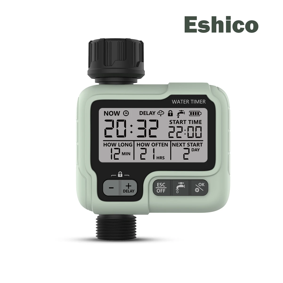 Eshico HCT-322 Automatic Water Timer Garden Digital Irrigation Machine Intelligent Sprinkler Outdoor Use to Save Water &Time