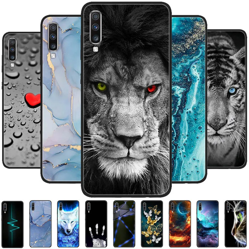 For Samsung Galaxy A70 Case Cool Animal Cover Soft Silicone Shockproof Phone Case For Samsung A70 A 70 A705F Coque Bumper Fundas