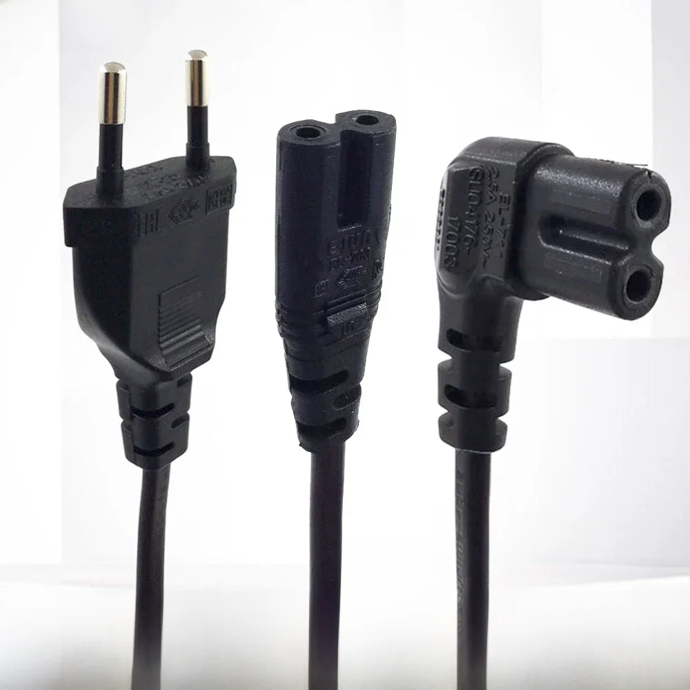 Cabo de alimentação para Samsung, Philips, Sony, TV LED, UE para IEC 320C, C7, AC, Schuko, CEE7, 16
