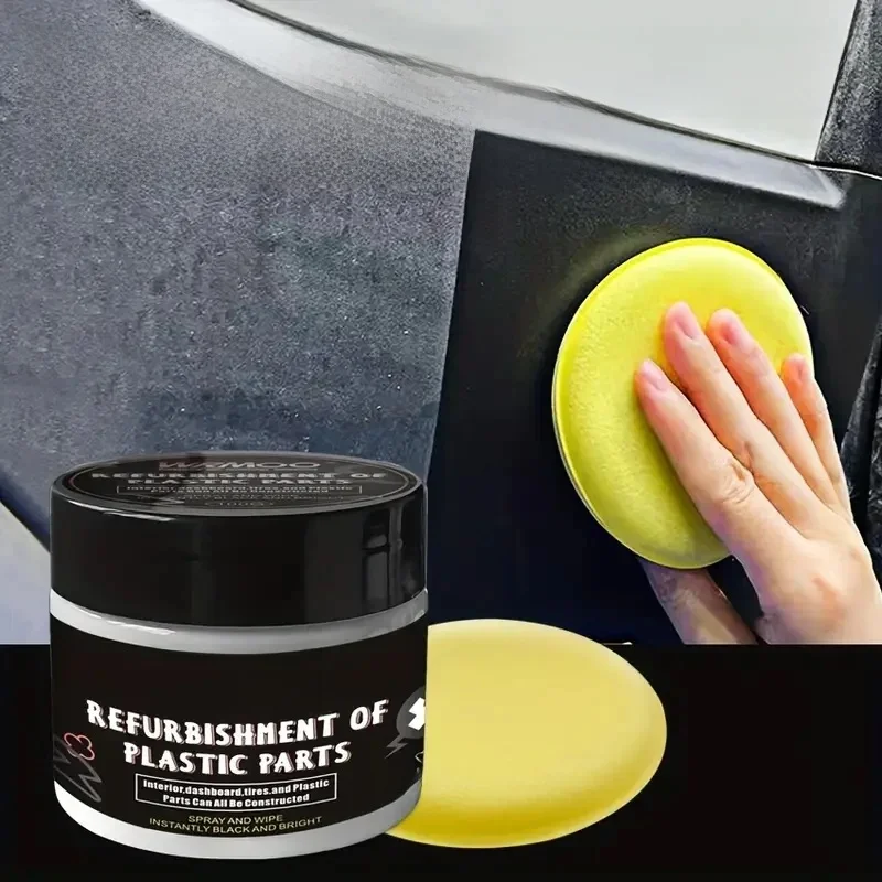 Środek do renowacji tworzyw sztucznych samochodów Powrót do czarnego połysku Produkty do czyszczenia samochodów Plastikowa skóra Przywróć automatyczne polerowanie i naprawę powłok Renovator — zdjęcie 2