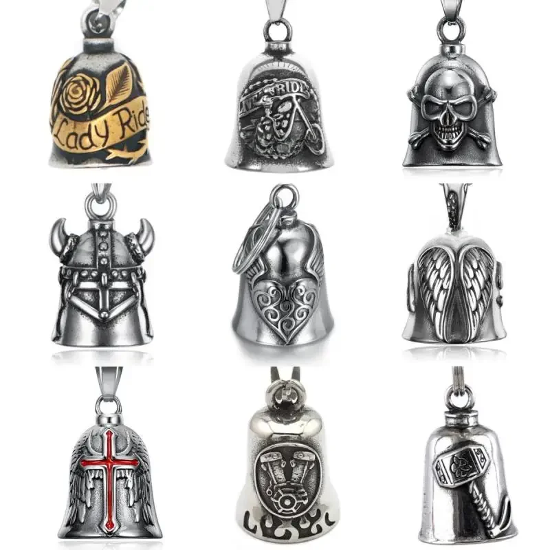 AliExpress NONE Retro Motorcycle Wind Domineering Angel Wings Love Bell Pendant Lucky Jewelry Cyclist Rider Birthday Gift