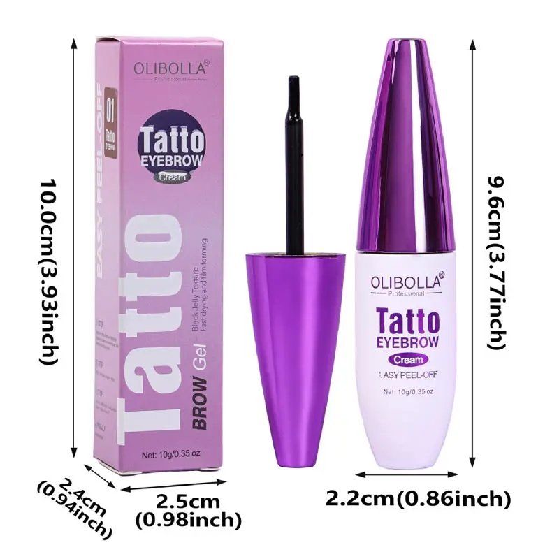 3 أيام الوشم صبغ الحاجب كريم رمادي براون سهل تقشر الحاجب جل دائم مقاومة للعرق مستحضرات التجميل مقاوم للماء دائم 10 جرام