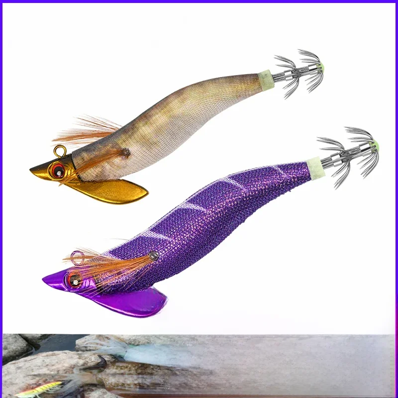 Leurre de pêche avec tête de calmar, gabarit de poulpe, hameçons de pêche en mer, savoir au Japon, 40g, 27g