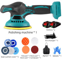 7000RPM 150mm Cordless Polisher 6gears Rechargeable Car Polishing Machine Electric rotation Tool For Makita 18V Battery