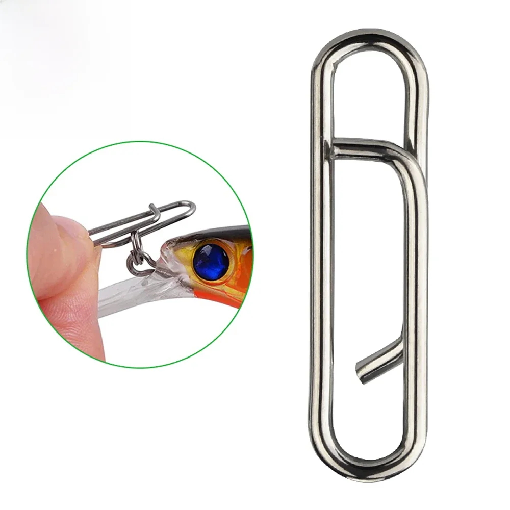 Dndyuju 30-100 pçs 304 aço inoxidável isca de pesca snap pesca giratória interlock agradável pino