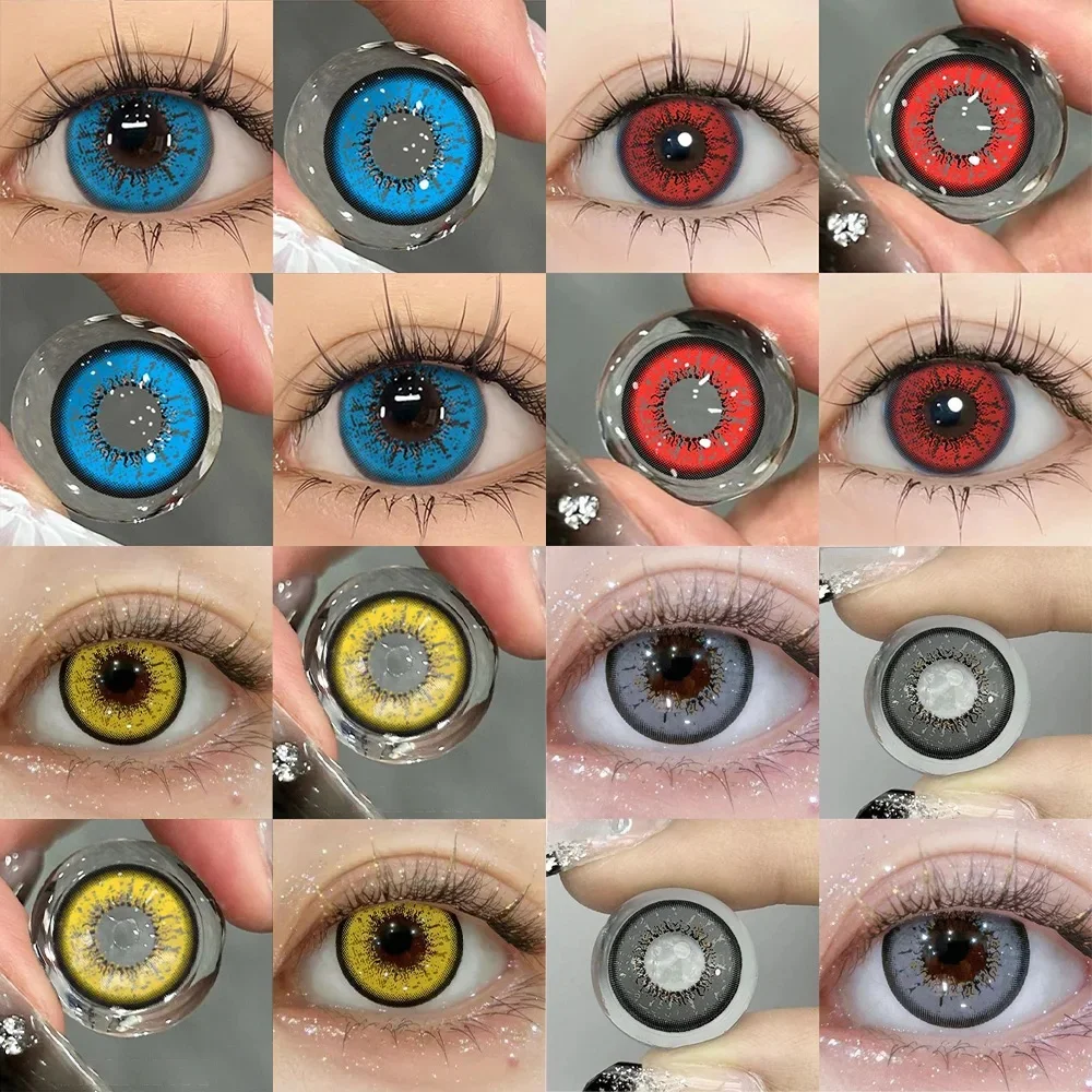 JeweLens Cosplay Corlor Kontaktlinsen Anime Farbige Schüler 12 Monate 1 Paar