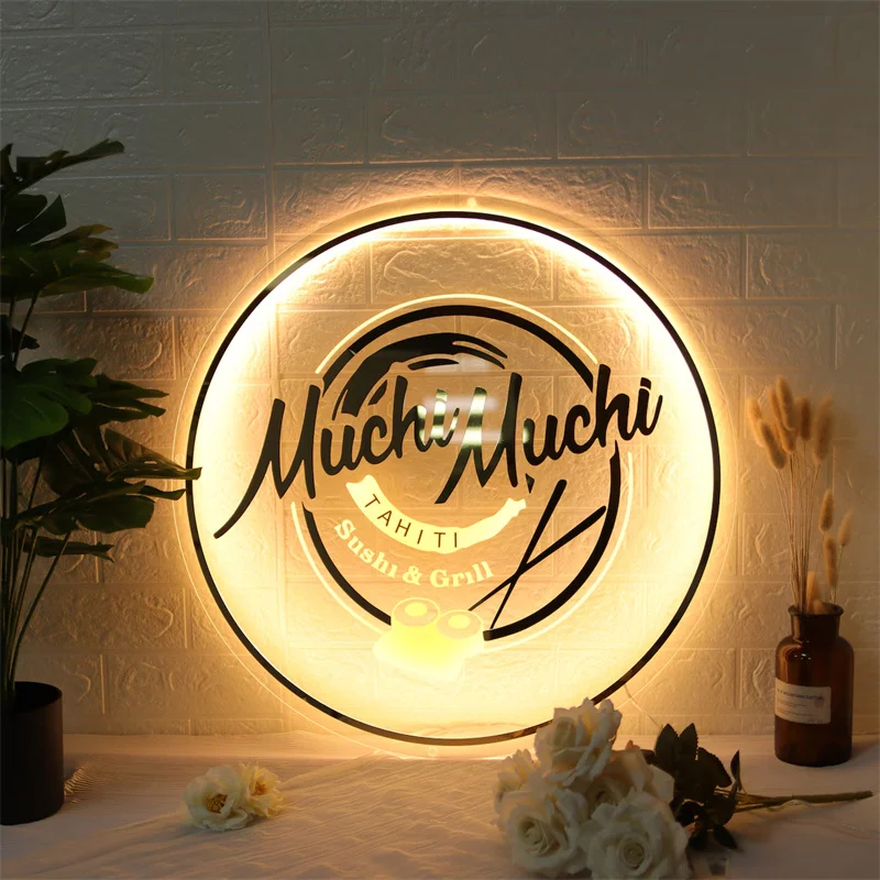 Custom Backlit Acrylic Sign | Acrylic Logo Sign | LED Business Sign | Salon Decor Sign | Backlit Logo Sign |Custom LED Logo Sign