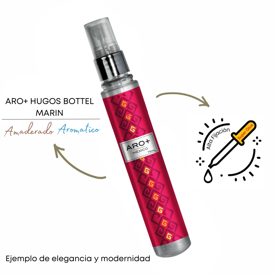 Aro+ Hugos Bottel Marin Perfume Caballero Con Esencia De Larga Duración y Alta Fijación Para Hombre