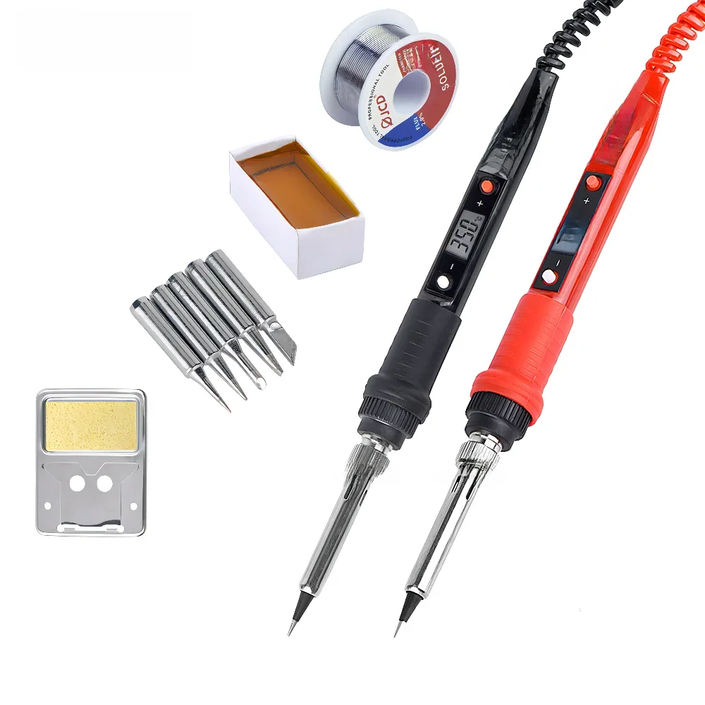 JCD Electric Soldering Iron 80W LCD Digital Display Adjustable temperature soldering iron tips 220V/110V Welding Solder Tool908S