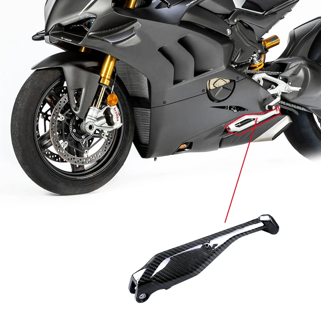 Support latéral de trépied de moto en fibre de carbone 3K, accessoires modifiés, DucSauPanigale V4, V4S, V4R, 2018, 2019, 2020, 2021, 2022