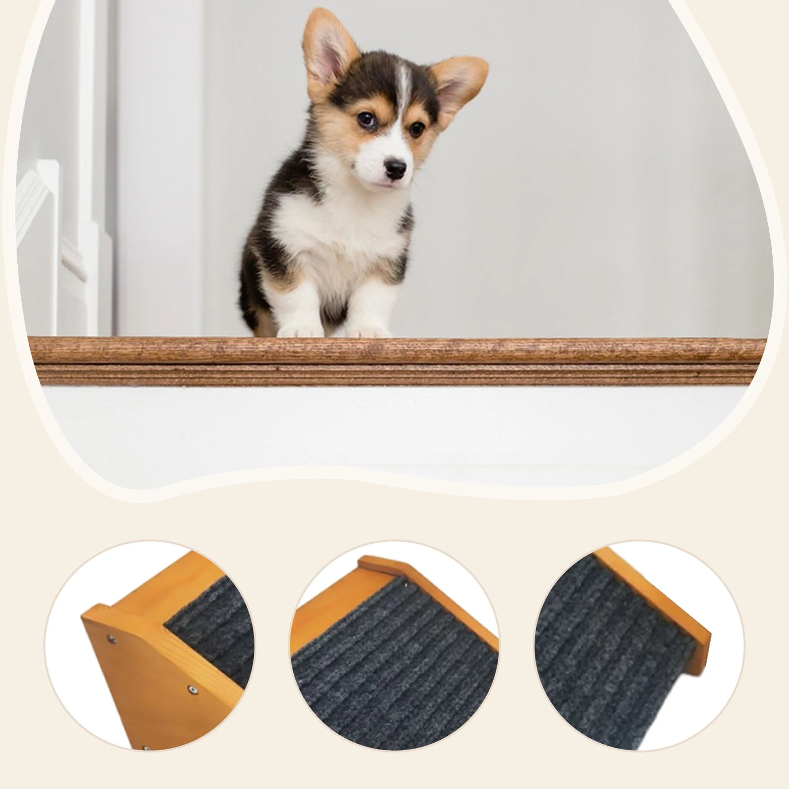 1 قطعة منحدر الكلب الخشبي تسلق سلم صغير القط والكلب الدرج الحيوانات الأليفة منحدر الحيوانات الأليفة الدرج ل سرير هريرة المنزل الأكبر سنا القطط الكلب في الهواء الطلق