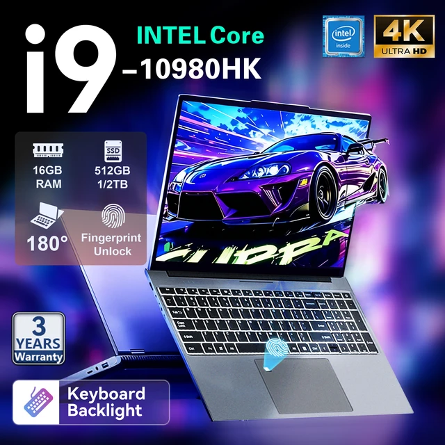 new 15.6" Ultra Intel i9 10980HK Laptop Computer PC Windows 11 16GB RAM 1TB SSD i9 Laptops Office Fingerprint Unlock Notebook PC new 15.6" Ultra Intel i9 10980HK Laptop Computer PC Windows 11 16GB RAM 1TB SSD i9 Laptops Office Fingerprint Unlock Notebook PC