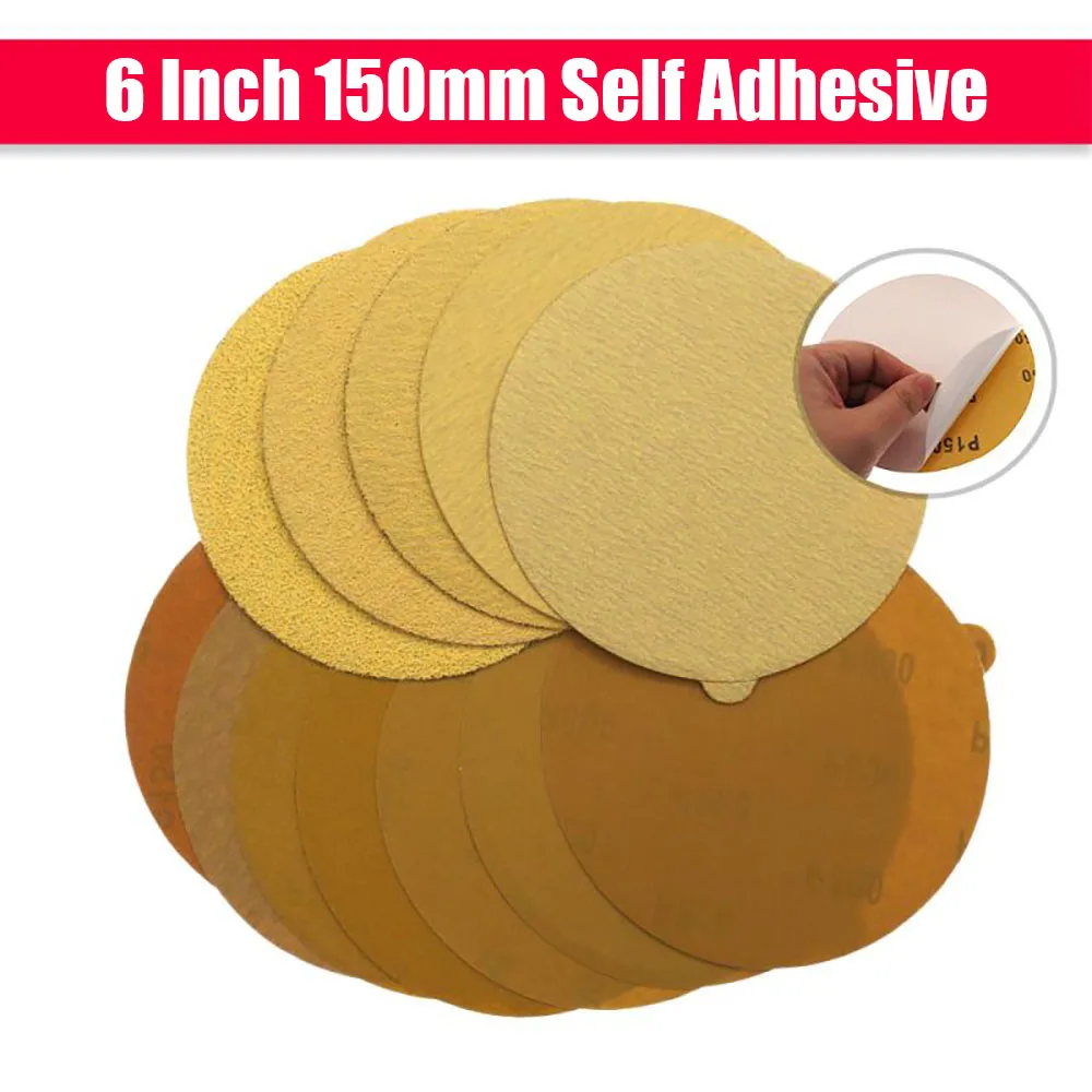 

6 Inch 150mm Round Dry Sanding Discs Grit 40-800 Self-adhesive Sandpaper