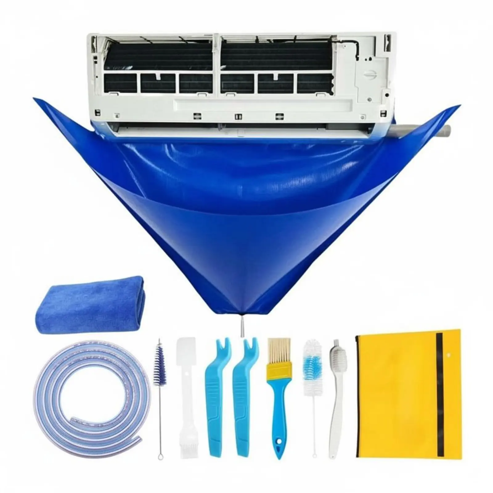 Air Conditioners Cover Cleaning Kit Waterproof Cooling System Cleaning Bag Fast Drainage Cooling System Unit Wash Bag Set DIY