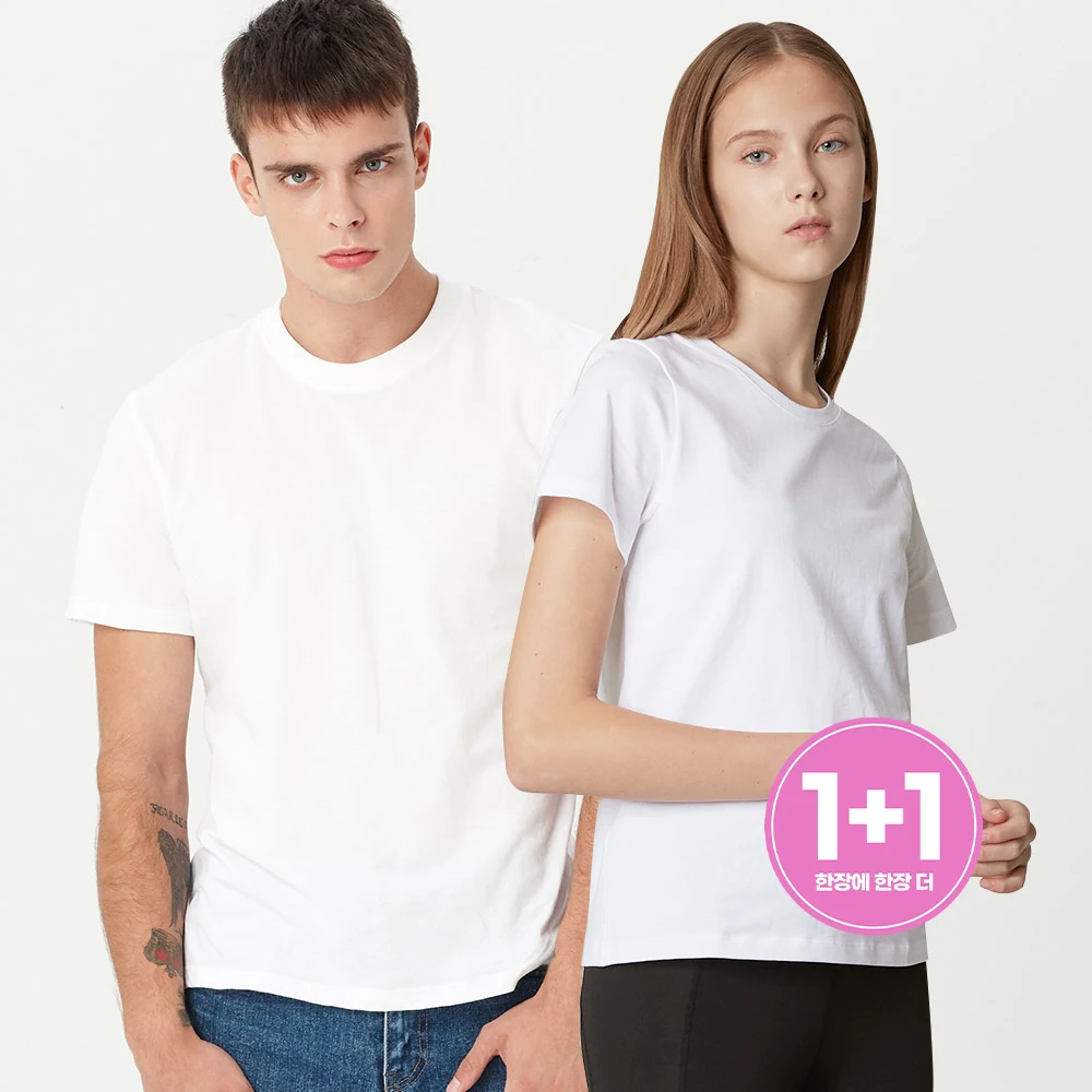 Para (1 + 1) uneuned anti-American round half-sleeved tee