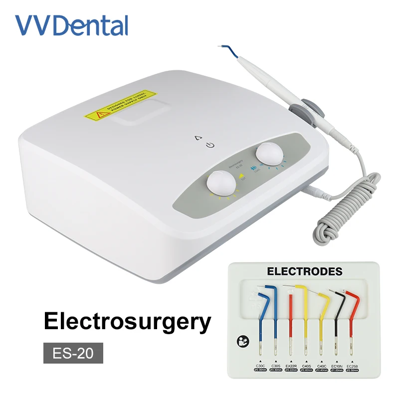 VVDental Electrosurgical Unit High Frequency Electric Knife Surgical Scalpel with 7pcs Electrodes Dentisty Electrosurgery System