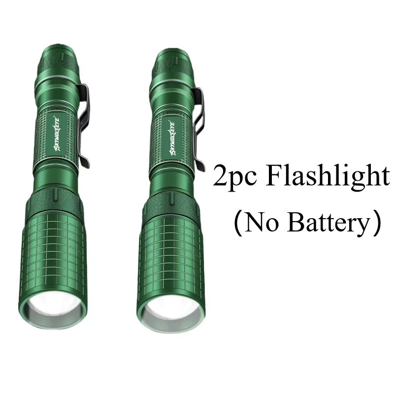 

2PC LED Flashlight High Lumens Adjustable Focus Flashlight for Home Outdoor Camping Activity Emergency