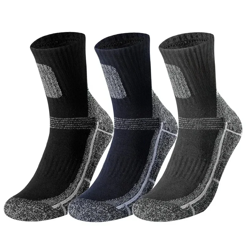 AliExpress NONE 3 Pairs/Set Winter Professional Men's Sports Sock Outdoor Keep Warm Cycling Running Hiking Skiing Thermal Spring Men Crew Socks