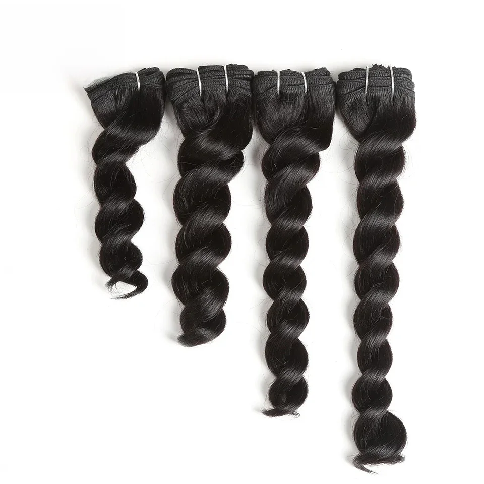 Elegancka brazylijska głęboka fala podwójnie rysowane ludzkie włosy naturalny kolor 160 gramów zestawy Deal Hair Weave Extension 4 sztuk darmowa wysyłka — zdjęcie 2