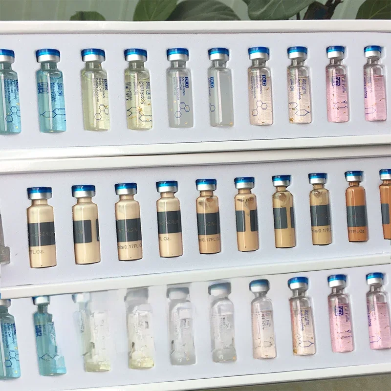 Sérum de peptide d'acide hyaluronique pour le visage, crème BB, kit d'ampoules lumineuses, niacinamide, hydratant, rajeunir la peau, beauté, 5ml