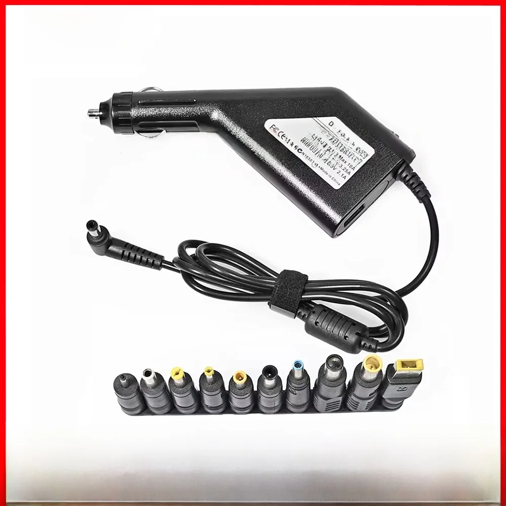 Chargeur de voiture 20V 3.25A 65W, adaptateur d'alimentation universel pour ordinateur portable, chargeur pour Lenovo Asus Acer Dell HP Samsung Toshiba avec 9 connecteurs