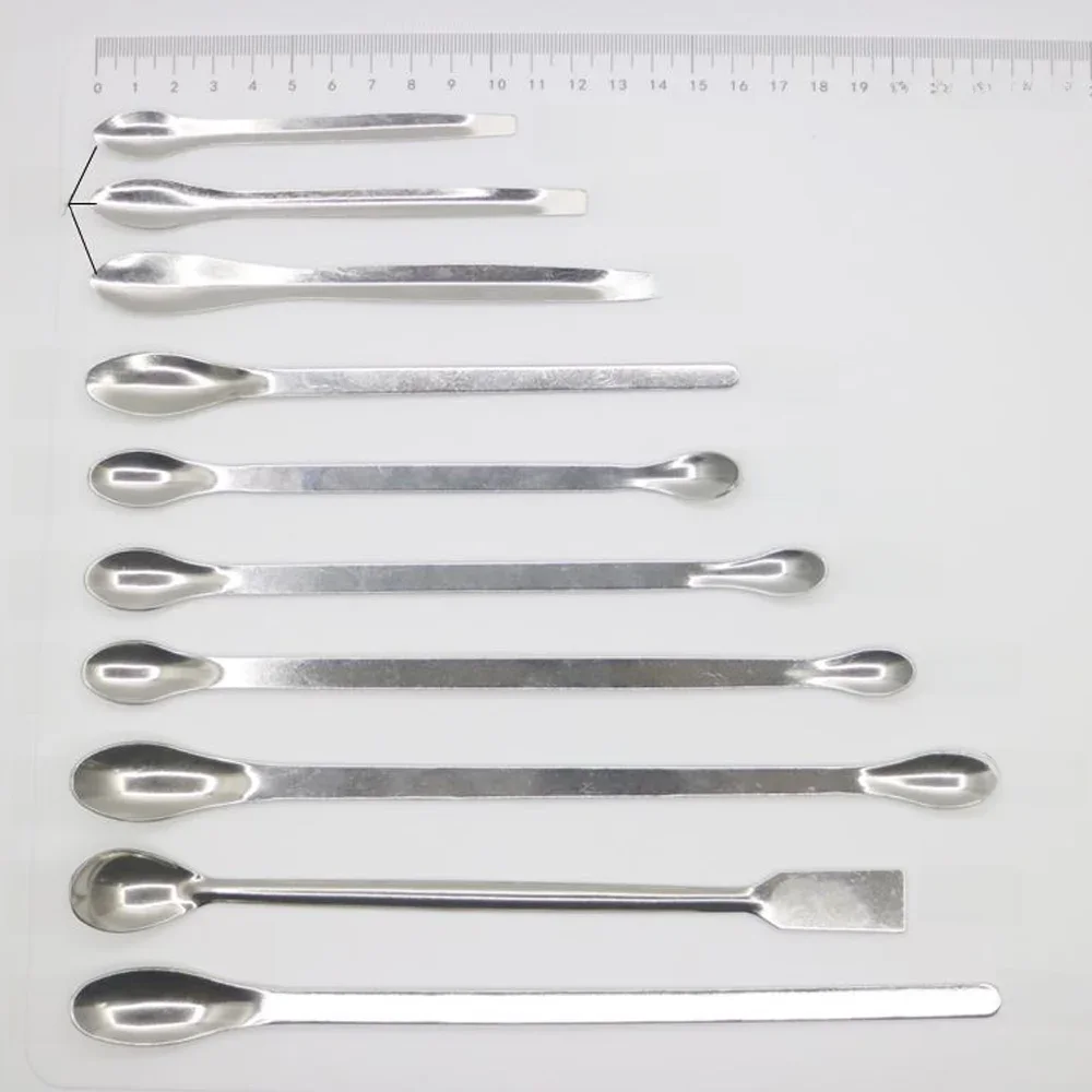 Laboratorium dentystyczne róg ze stali nierdzewnej okrągła łyżka lecznicza chochla szpatułka domowe poręczne narzędzia do eksperymentów chemicznych apteka — zdjęcie 2